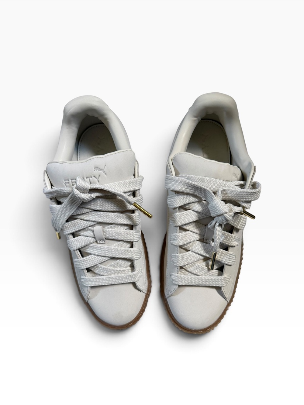 Puma Fenty Rihanna White Leather Creeper Platform Sneakers US 11.5 men’s